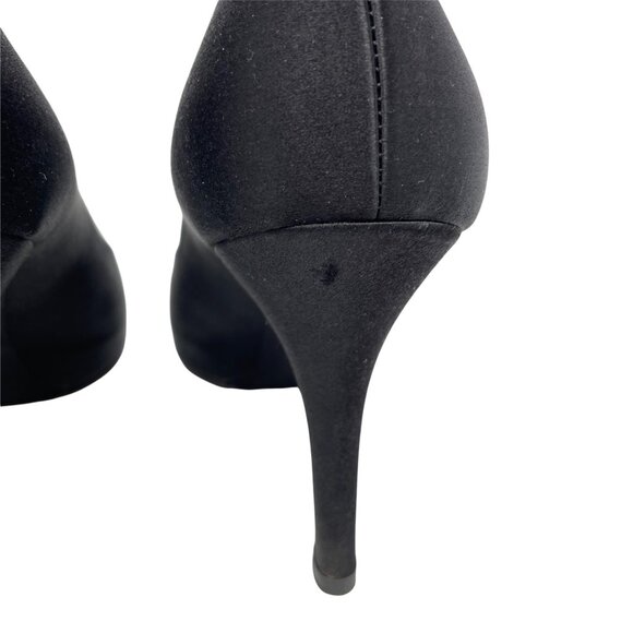 Dolce&Gabbana Black Satin Heel Size 37.5 Decollete Raso in Nero Platform - Picture 10 of 16